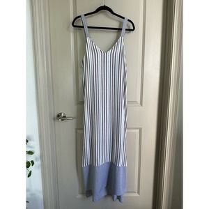 Doe & Rae Beachy Stripe Sleeveless Maxi Dress Sz. Small